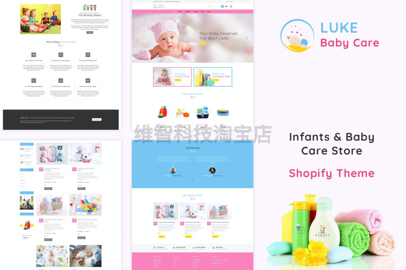 Luke - Infants & Baby Care Store Shopify Theme