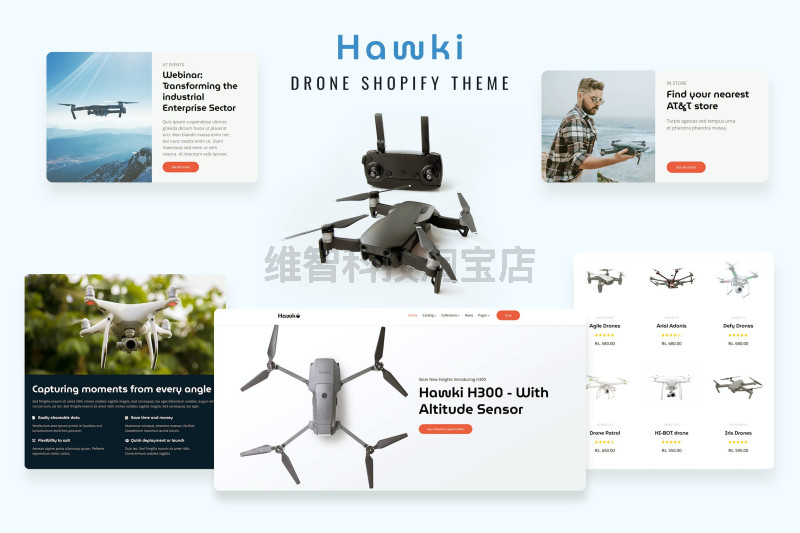 Hawki - Drone Single Product eCommerce Shopify